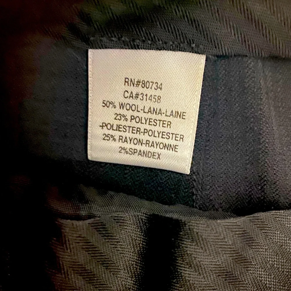 NWOT! BCBG MAXAZRIA Black Pinstripe Wide Leg Trousers! Size 0! - Picture 6 of 7